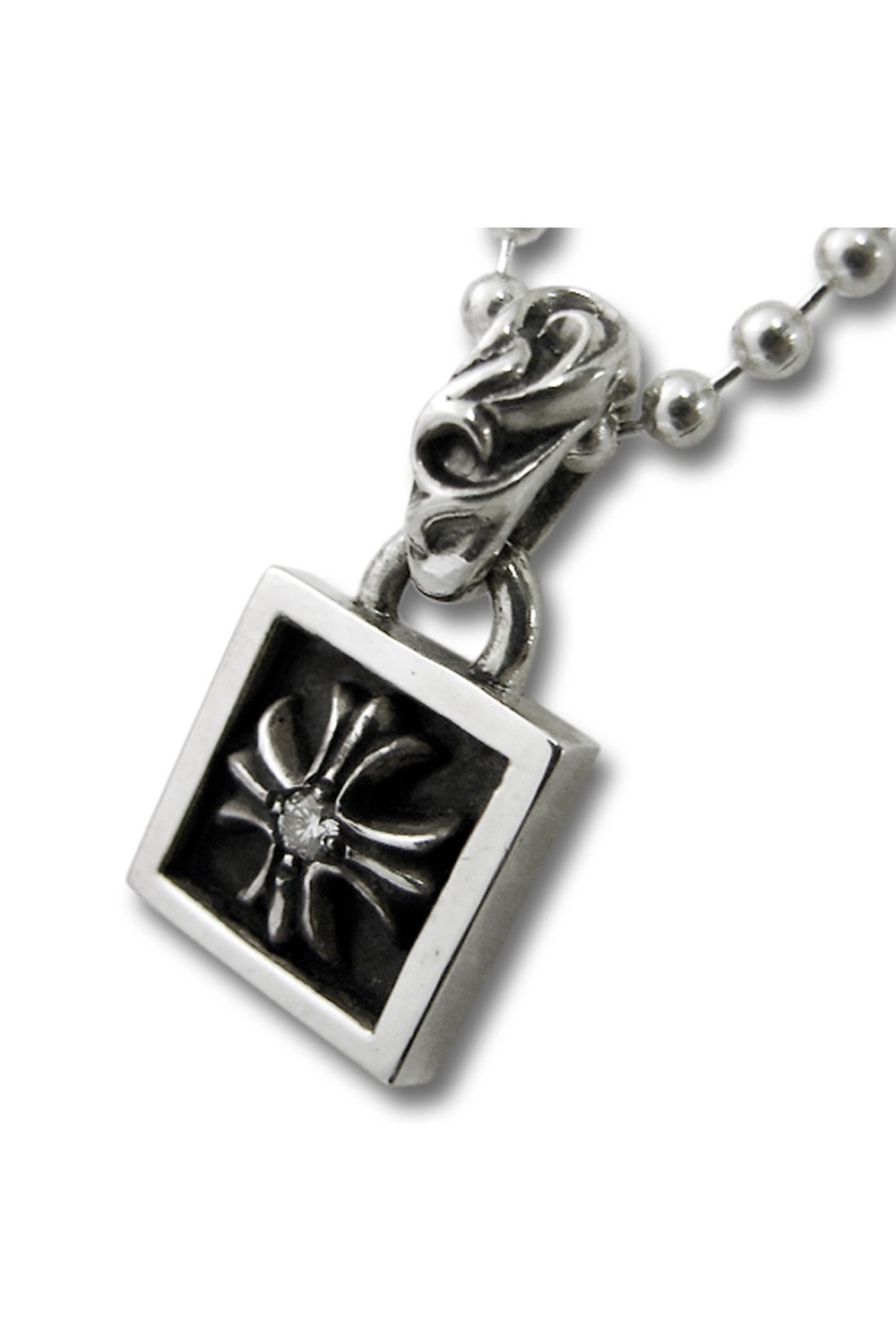 クロムハーツフレームドCHプラスチャーム 1Pダイヤモンド ボールチェーン付き クロムハーツフレームドCHプラスチャーム 1Pダイヤモンド ボール