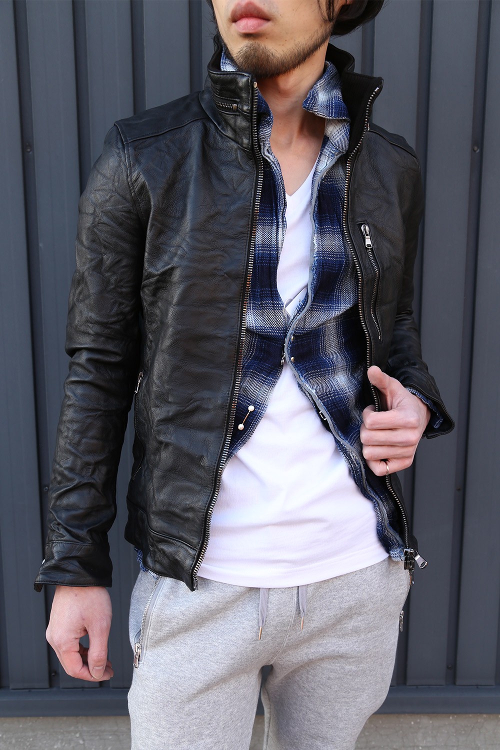 Junhashimoto 新作チェックシャツ 大定番ライダース 1519 Tempt