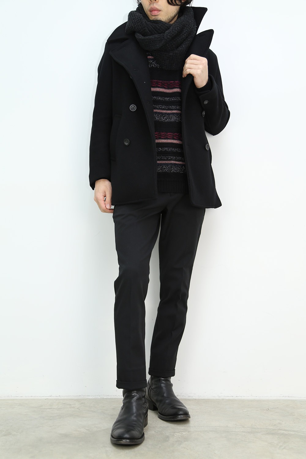 Lounge Lizard W Cloth Melton Pコート 915 Tempt