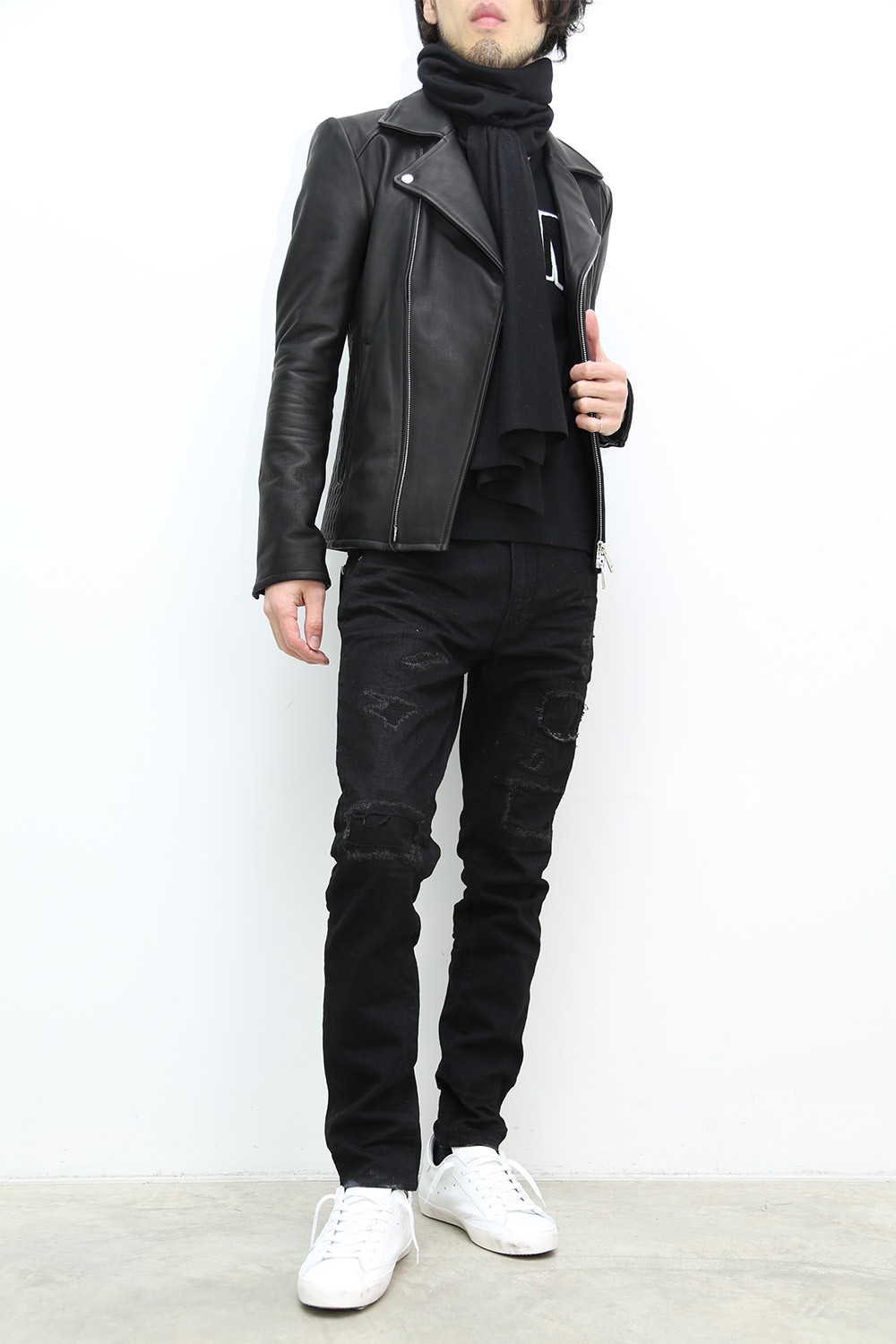 ポップなtシャツを合わせたライダーススタイル 1317 Tempt